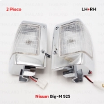 ชุด ไฟเลี้ยวมุม ข้างซ้าย+ขวา 2 ชิ้น สีขาว ขอบโครเมี่ยม สำหรับ Nissan Big-M 925 D21 ปี 1990-1995